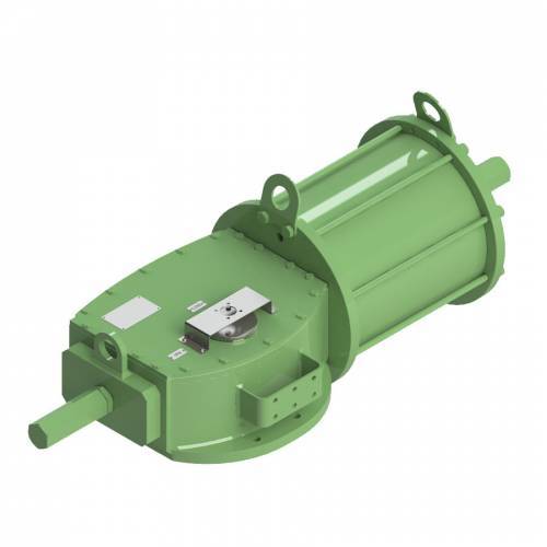 Attuatore pneumatico doppio effetto GD Heavy Duty acciaio carbonio