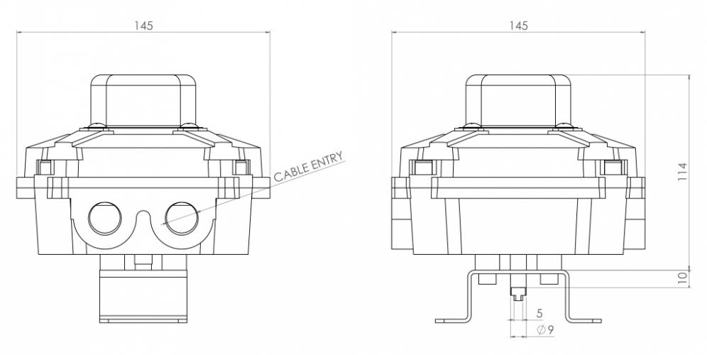 KS2L in alluminio con indicatore visivo ATEX