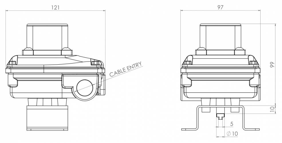 KS3L in alluminio con indicatore visivo ATEX