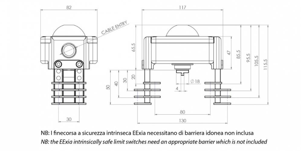 KSIP in tecnopolimero con indicatore visivo ATEX