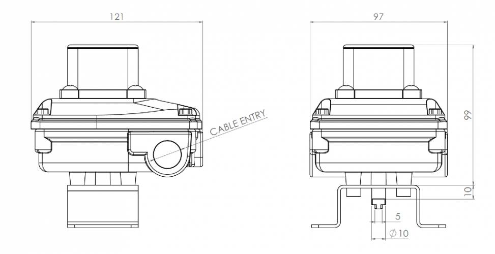 KS1L in alluminio con indicatore visivo