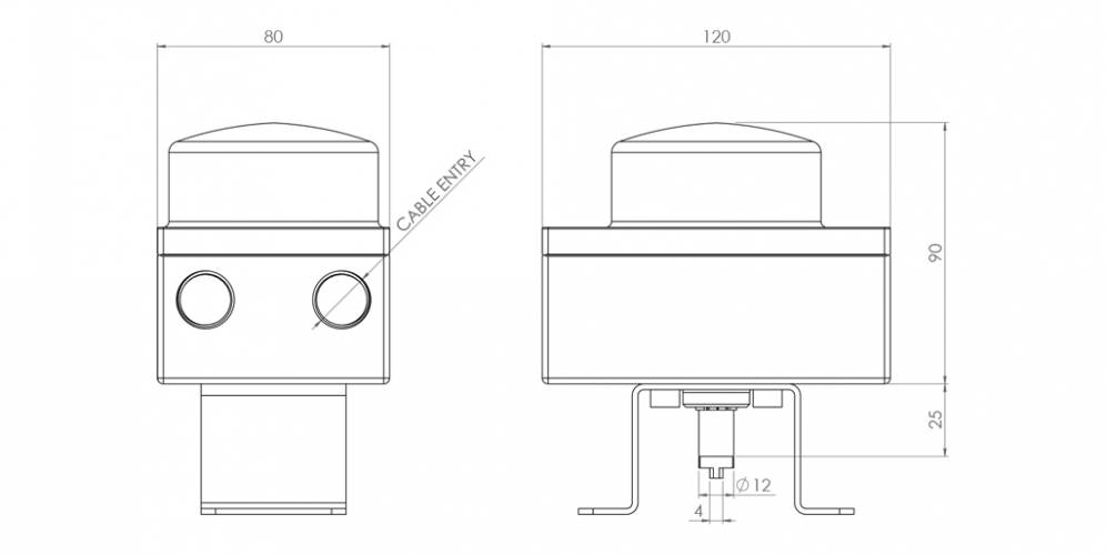 KSSB in alluminio e tecnopolimero con indicatore visivo